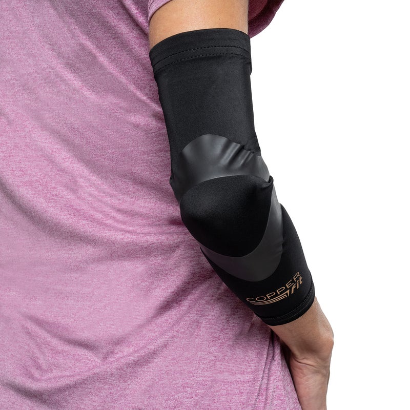Copper Fit CFPROEL Pro Series Performance Compression Elbow Sleeve, Black with Copper Trim, Medium - Image 2